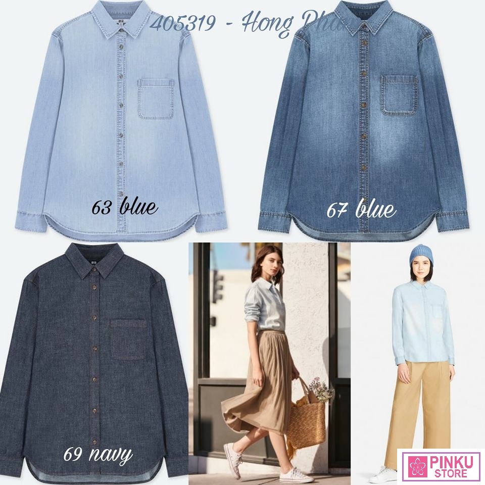 Sơ mi Denim nữ Uniqlo